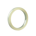 Round bar jade bracelet showing natural stone patterning with size measurement guide