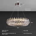 Crystal chandelier light luxury style for French villa restaurant with tricolor light source