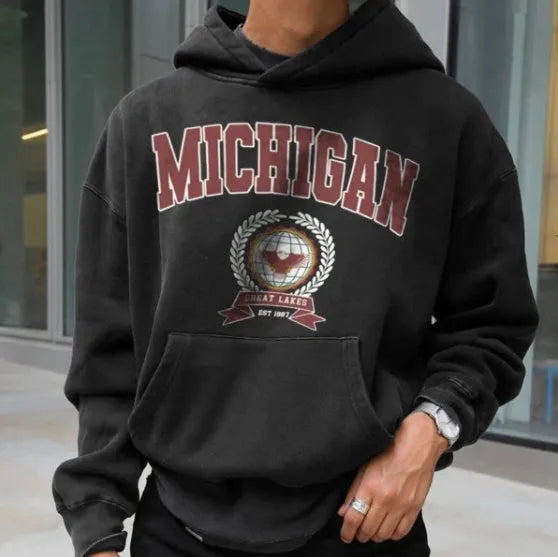 Unisex hooded sweater in hedging style, 95% polyester fibre, Asian sizes S-5XL, colour as shown