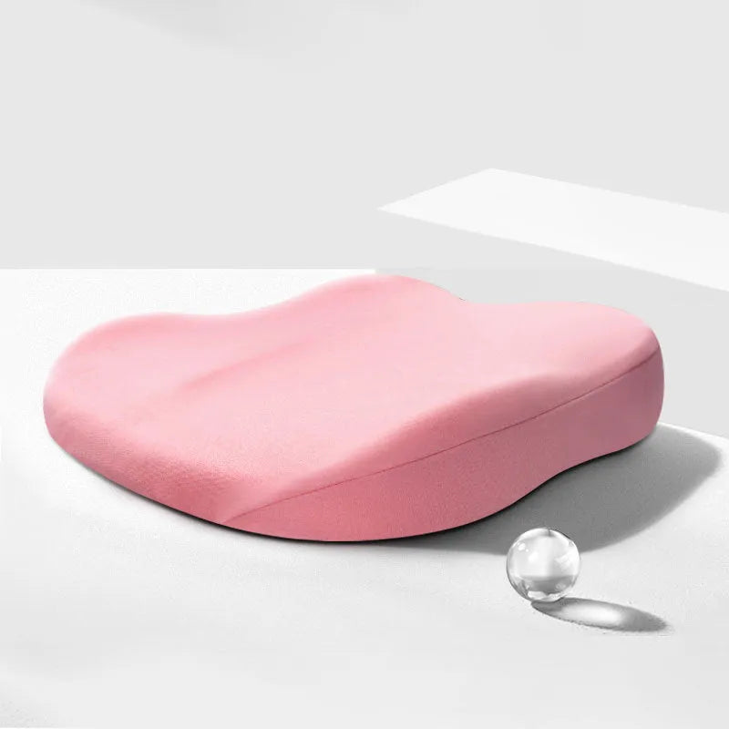 Car seat height adjustment cushion with Ice Silk fabric in various colour options showing 41x41x10cm dimensions