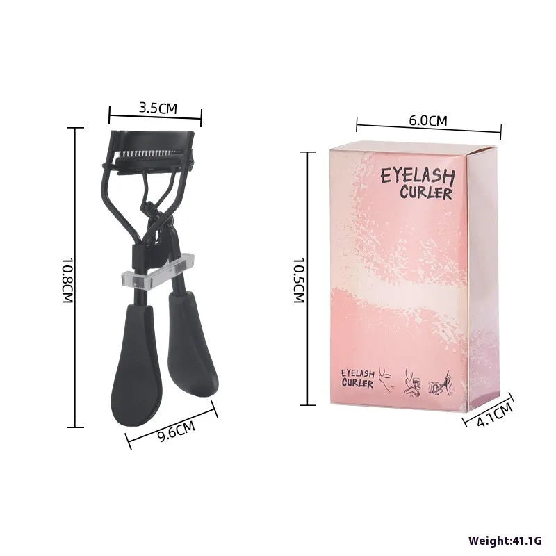 A4 manual eyelash curler with silicone comb in carbon steel and ABS construction