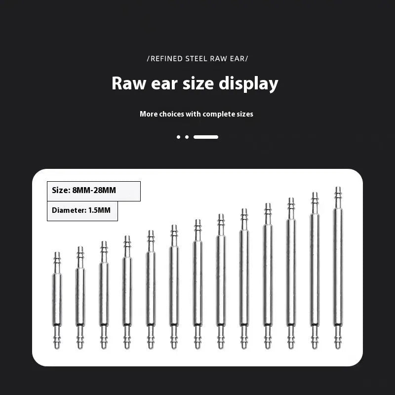 Watch bolt auricular needle spring shaft environmental protection accessories parts 21mm to 26mm sizes