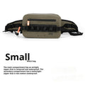 Pool Blade waterproof lure outdoor fishing bag in TPU fabric rucksack style, side view on natural background