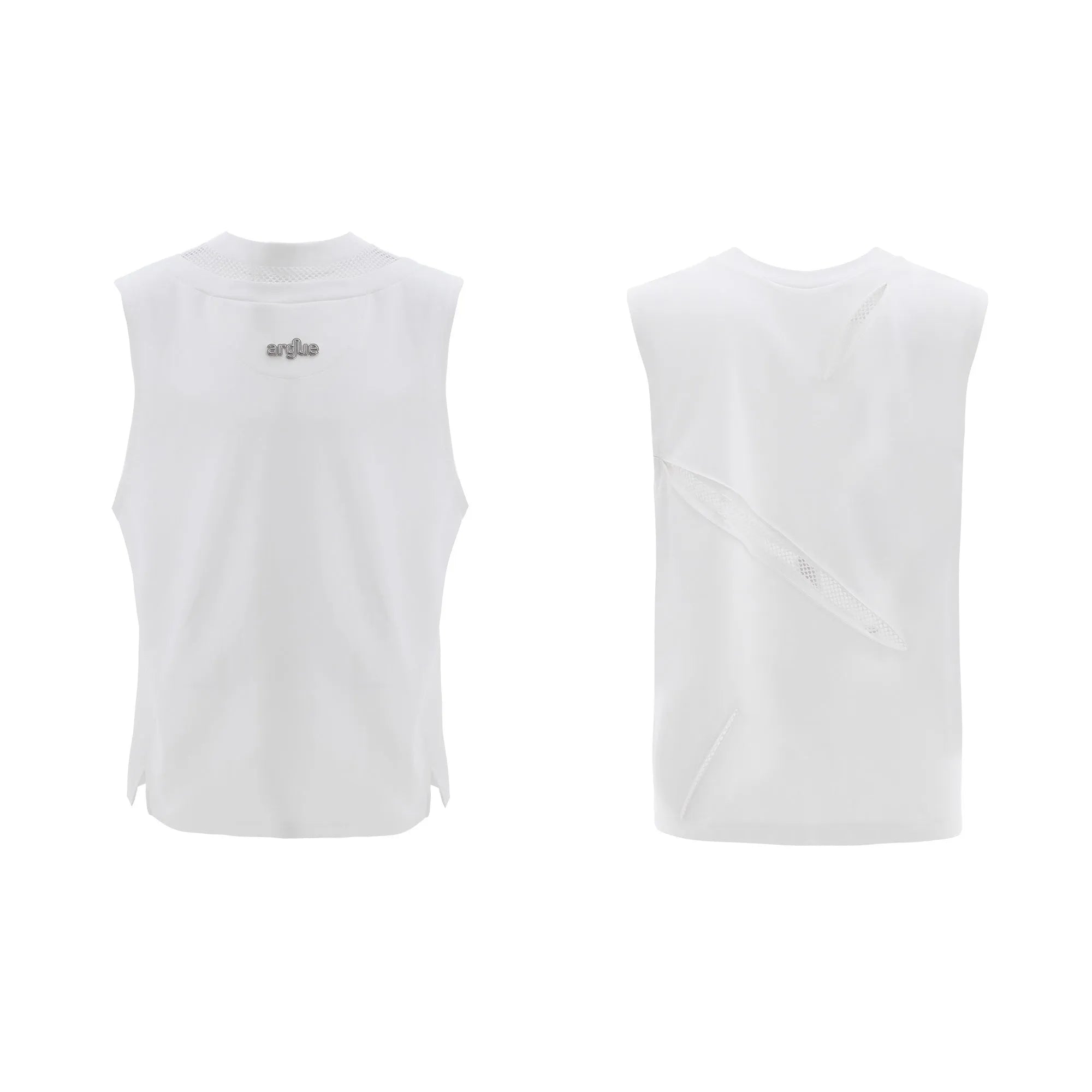 Slim fit sleeveless vest with metal decoration in black, 55% cotton polyester spandex blend, washed finish, L M XL sizes
