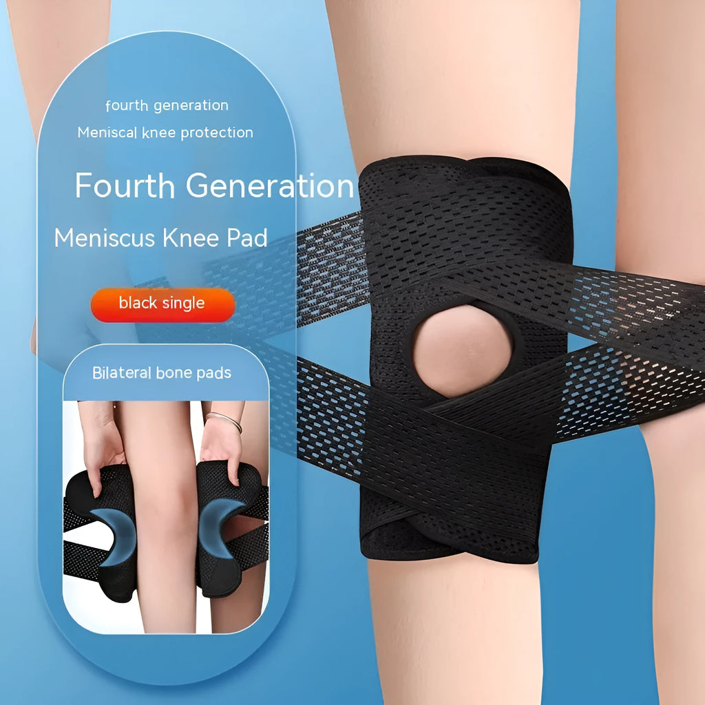 Mesh knee protective sleeve for meniscus and patellar injury recovery in black or white colours