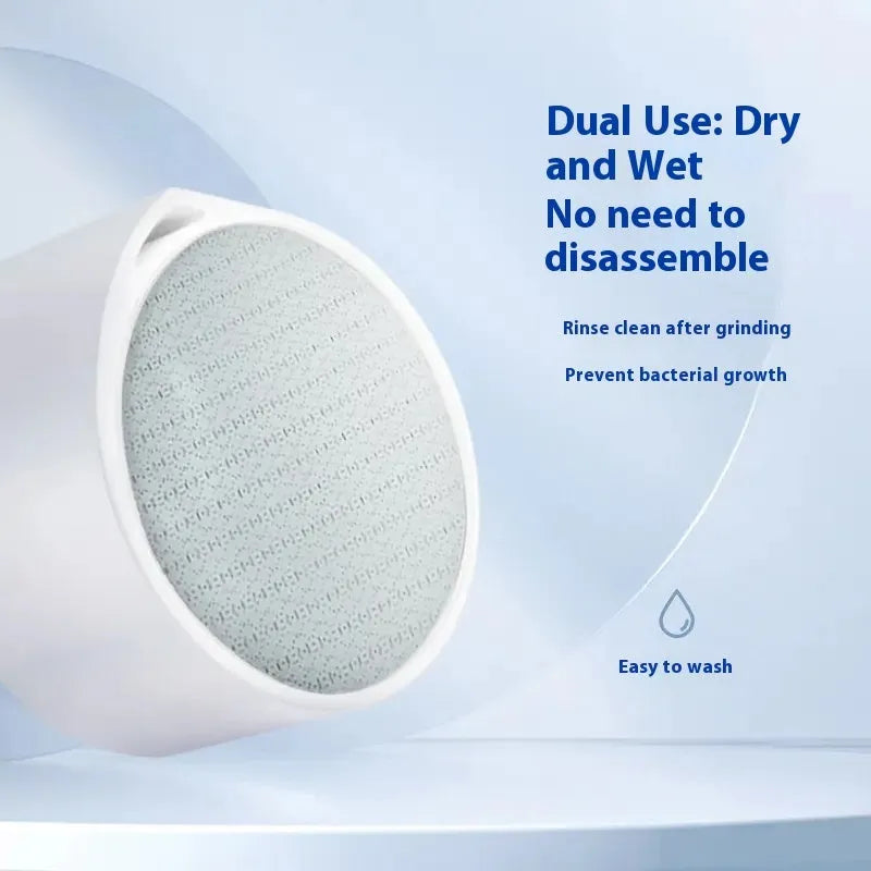 A 2-in-1 nano glass epilator and foot grinder device in a 2in1 style colour.