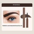 Double-headed eyebrow cream showing pencil and powder ends, displayed with five colour shades.