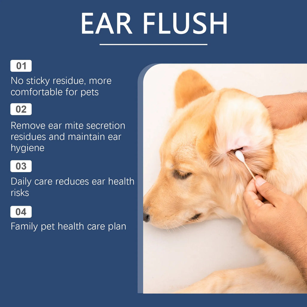 100ml bottle of gentle ear cleaner for wax removal in dogs and cats