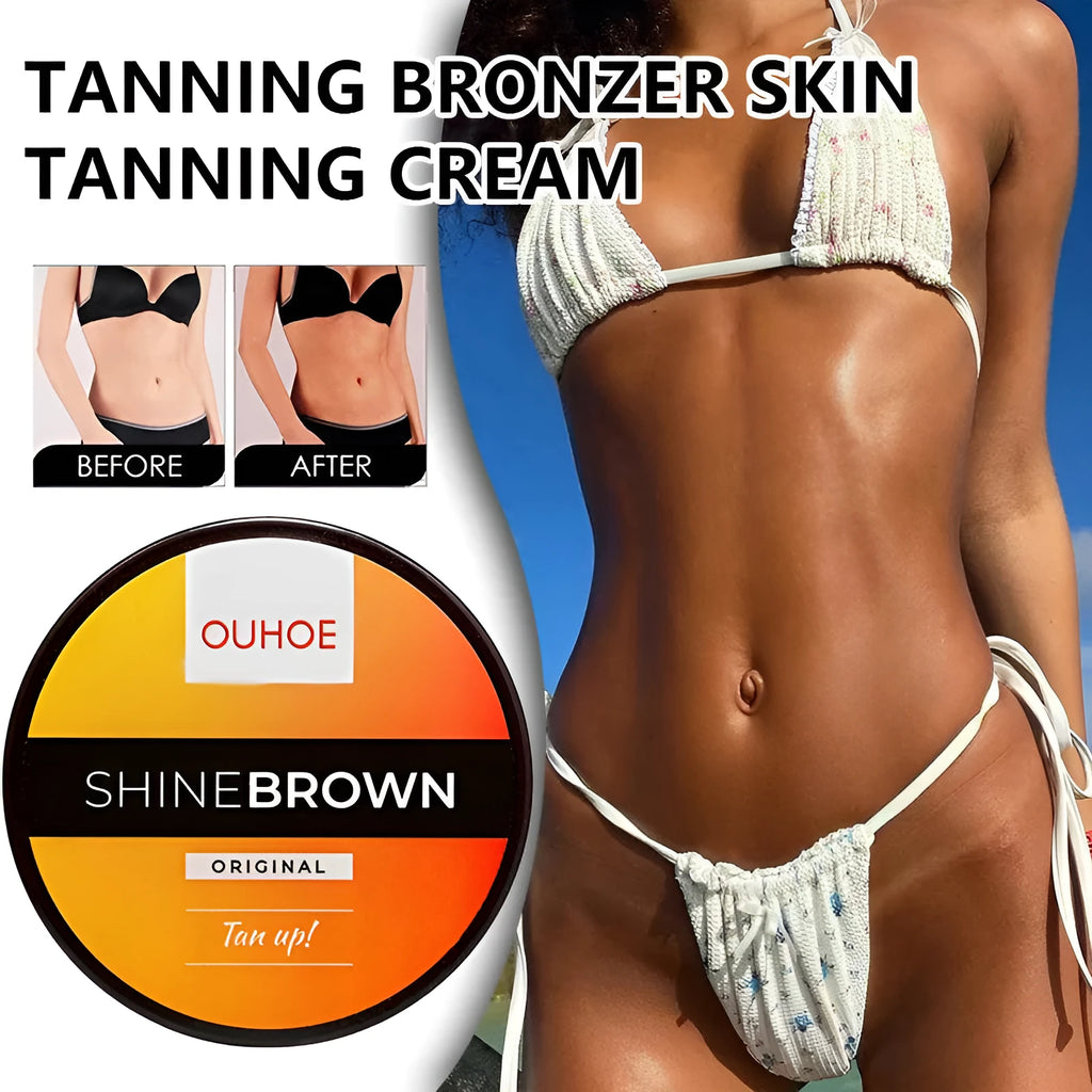 Tanning cream and aloe vera gel combo set for natural deep tan and after-sun repair, 50g and 100g sizes