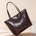 Genuine leather women's shoulder bag with large capacity and European retro styling in multiple colour options