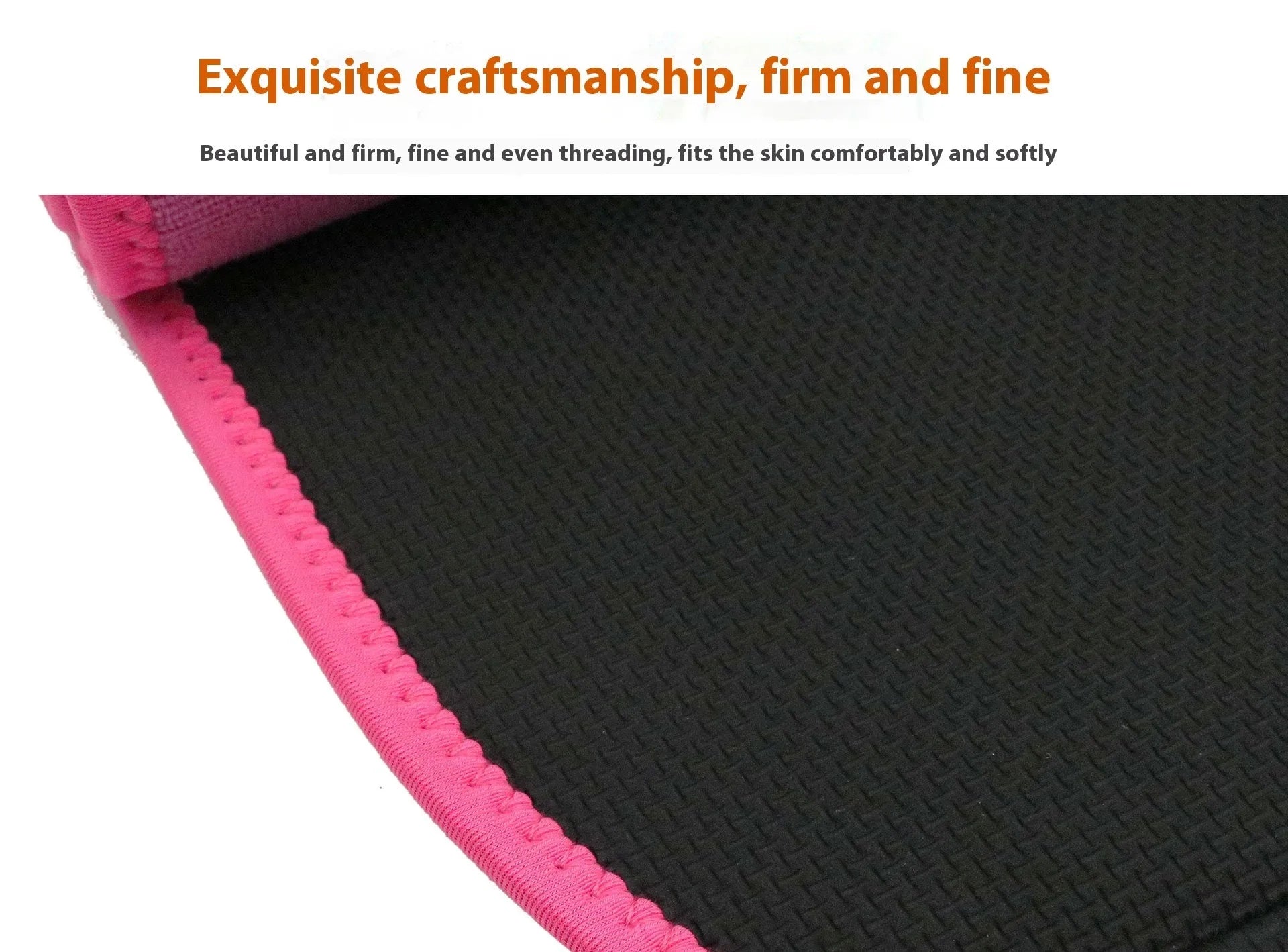 A neoprene lumbar support belt for sports and fitness, shown in black, blue, and pink colour options.