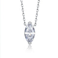 925 silver women's olive diamond twin clavicle chain necklace with electroplated gold or platinum finish