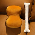 Creative meat bones shaped throw pillow plush toy in Big Stick Meat Bones colour, 40x20x18cm