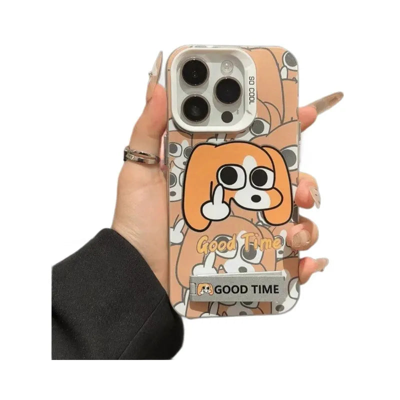 Fashion eccentric dog pattern hard PC phone case for Apple iPhone with anti-fall protection