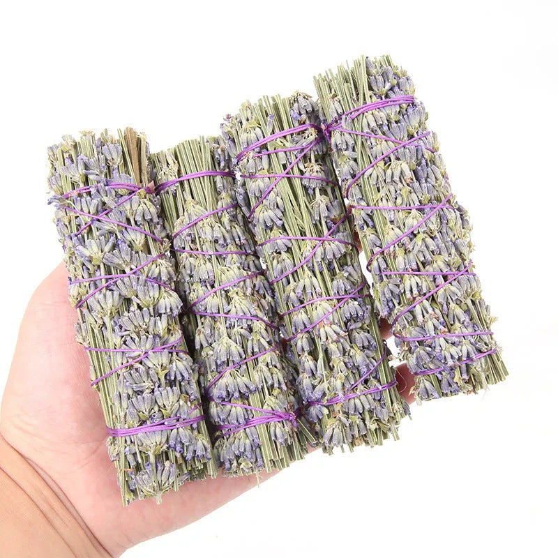 Natural dried flower lavender aromatherapy stick measuring four inches for air freshening