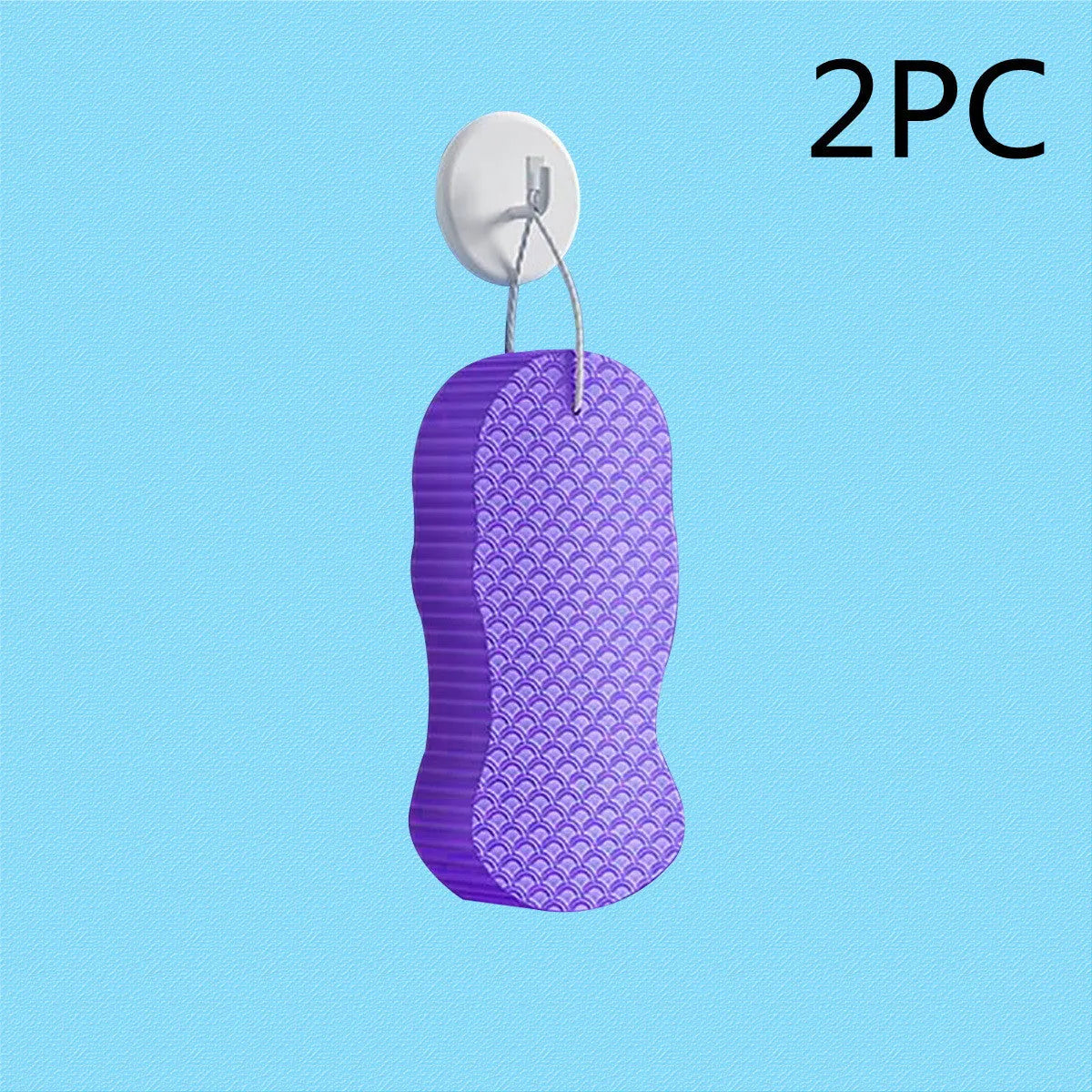 3D fish scale pattern bath sponge ball in soft sponge material for gentle body exfoliation