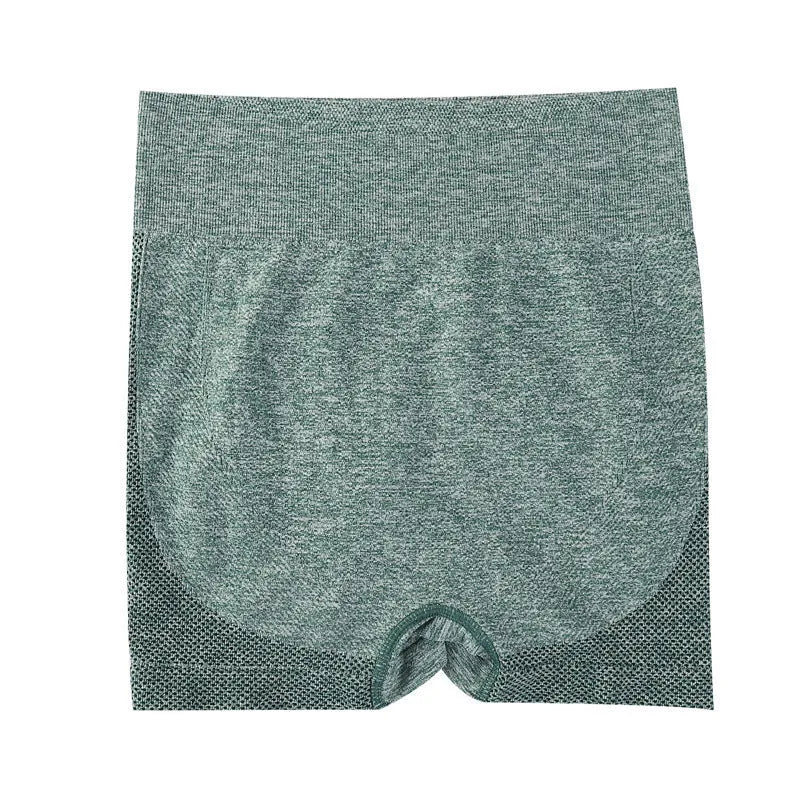 Women's high-waist yoga shorts in quick-dry nylon blend with seamless waistband for fitness activities