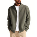 A loose-fit men's cardigan sweater in a casual style, shown in a neutral colour.