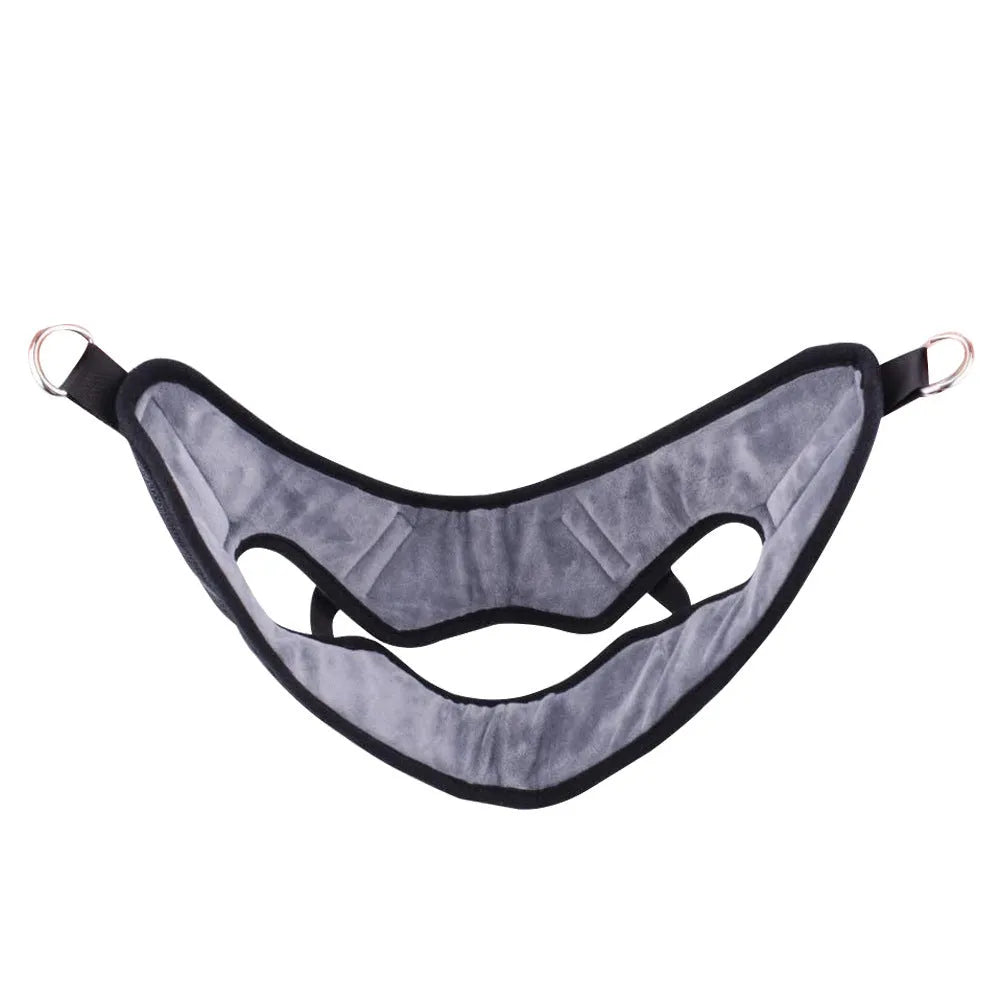 Household neck hanging neck stretching holder in cloth material black and white for home health massage