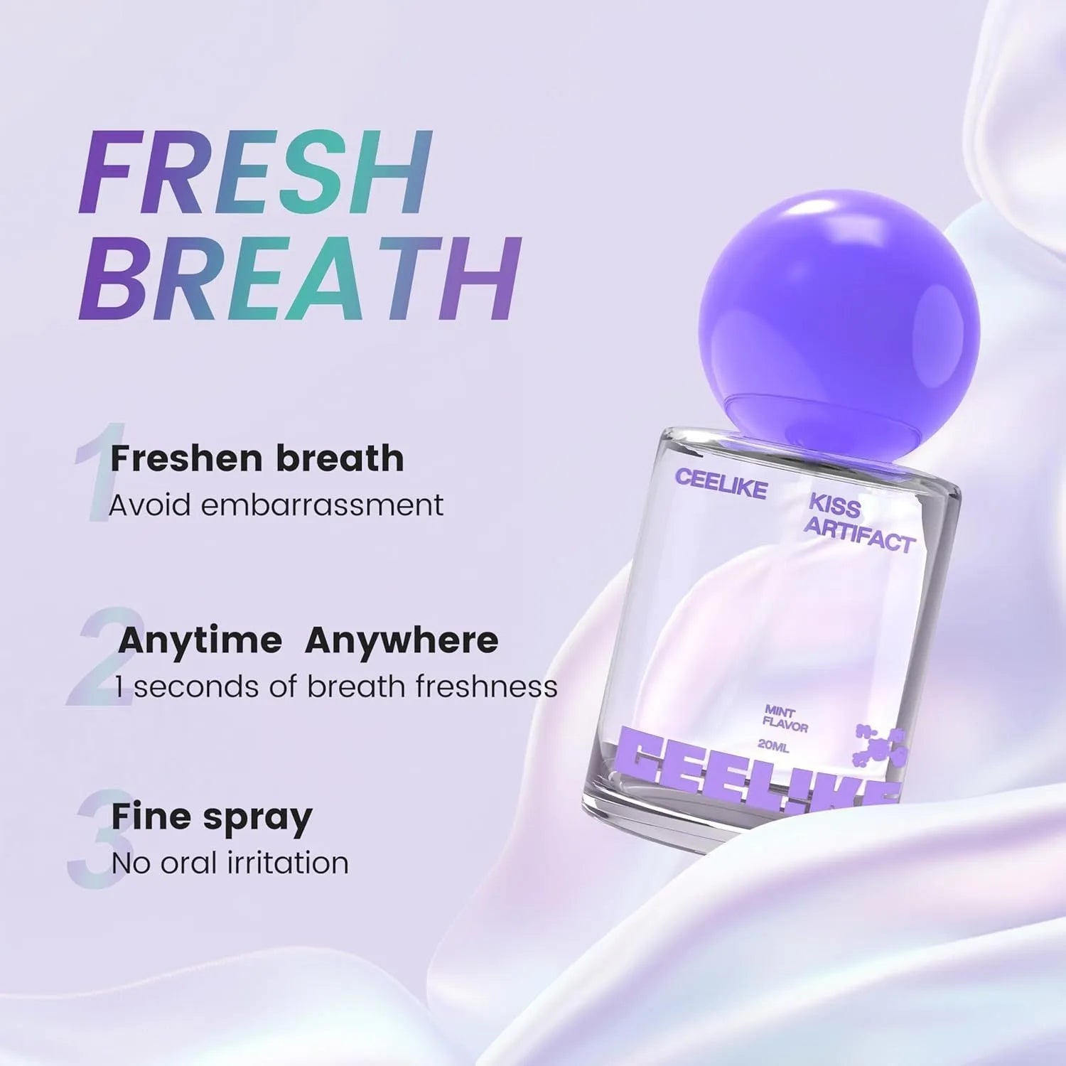 20ml portable probiotics oral spray bottle for hydrating body care
