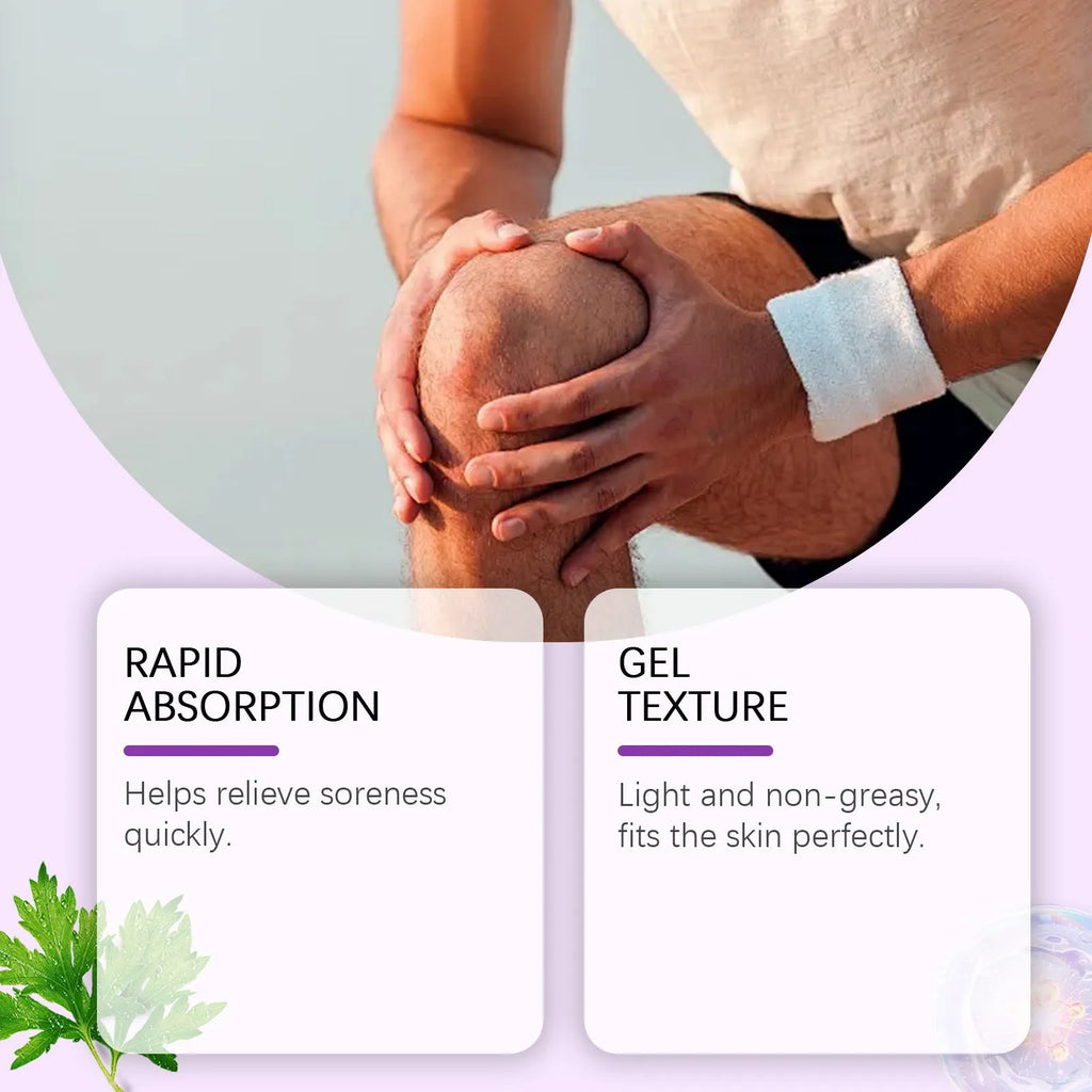 100g tube of body massage gel for joint, knee, and elbow care on a white background.