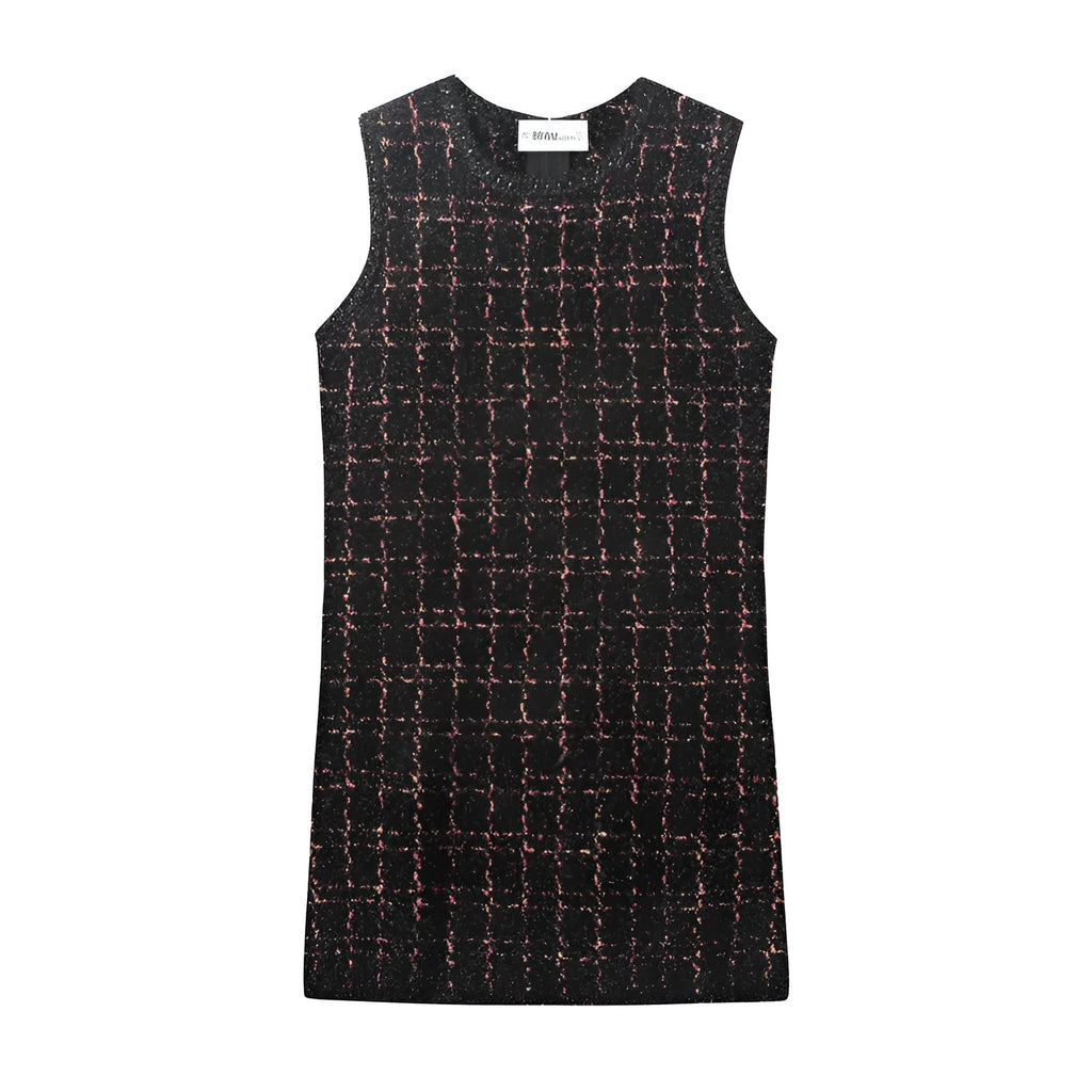 Women's slim-fit hooded knitted mini dress with pleated asymmetric skirt in mercerised cotton, picture colour