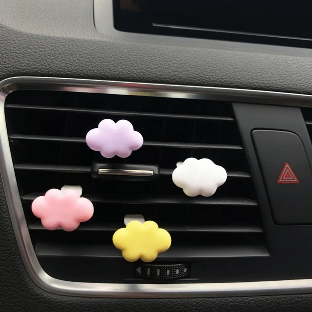 Resin cartoon car air vent fragrance clip in sky blue colour.