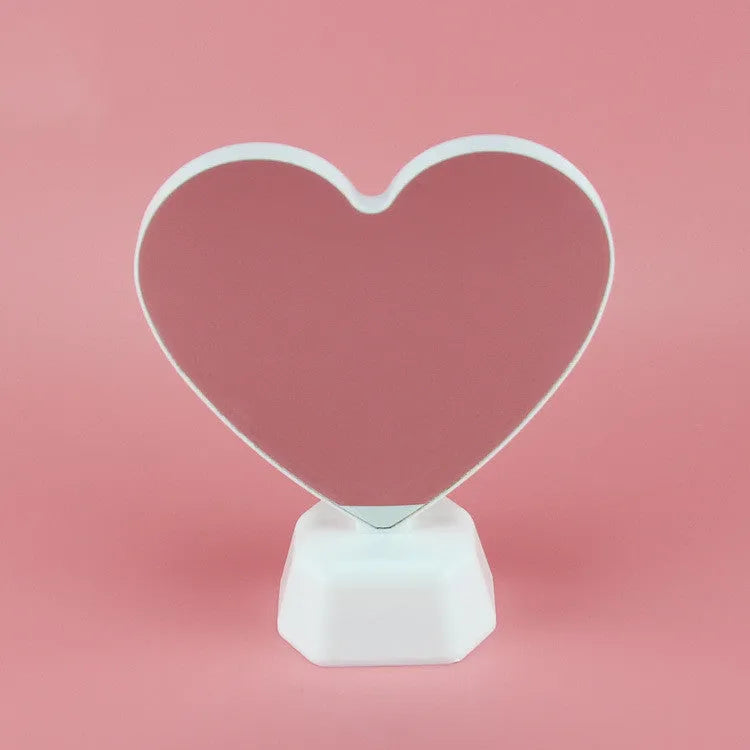 Double-sided plastic love tunnel LED light with rose red illumination measuring 16cm wide