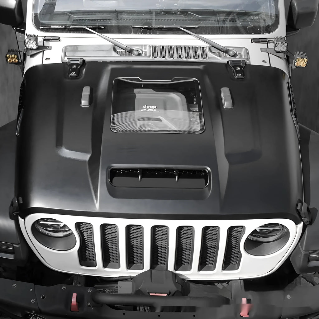 Black steel engine cover for Jeep Wrangler 18-25 model engine housing replacement