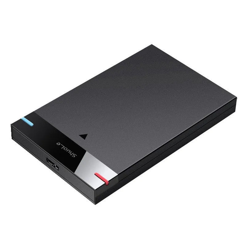 USB 3.0 2.5-inch SATA external hard disk enclosure in black, PC ABS casing, size 125x79x13 mm