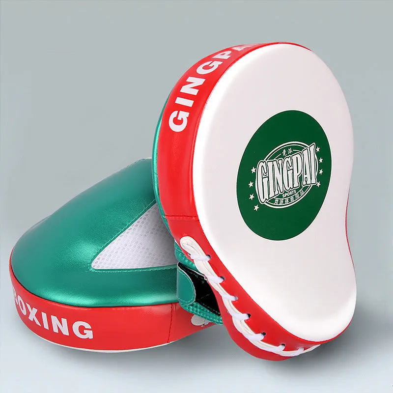 Vertical gold or green PU training pad for boxing and Sanda martial arts