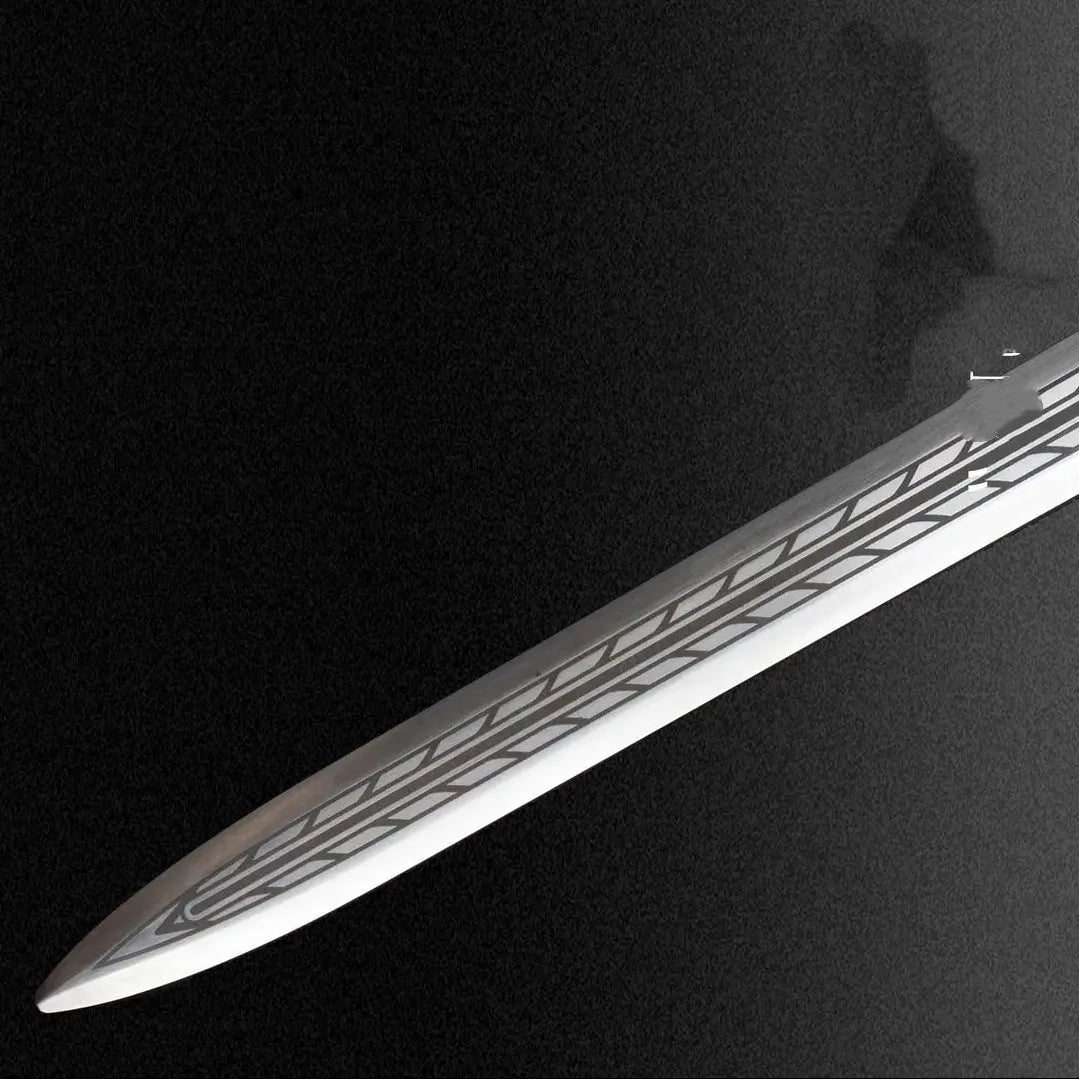 Beast Beak integral sword high manganese steel unsharpened blade 103CM with solid wood leather scabbard