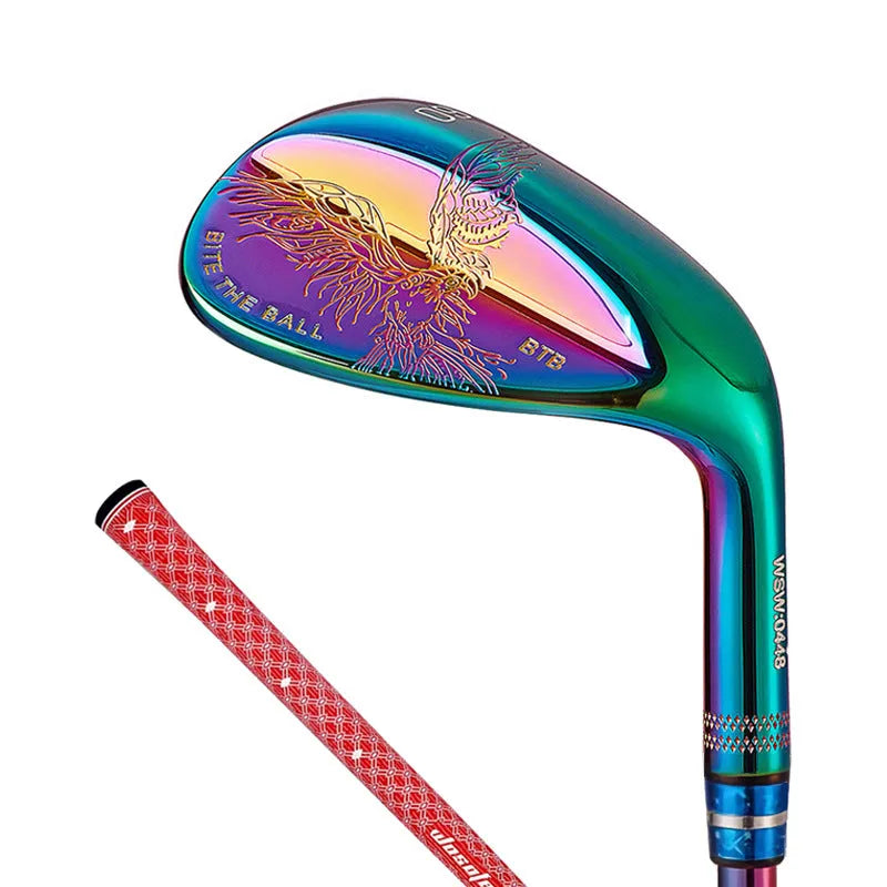 British style fat foot loafers golf wedge in blue with forged head and natural rubber grip