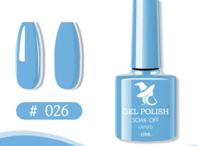 48 colour UV phototherapy plastic gel nail polish set with 7ml bottles in various finishes including glitter and nude shades