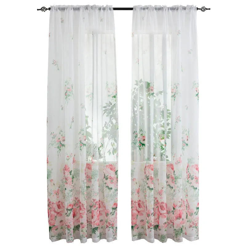 Polyester mesh curtain in beige, light transmission, bedroom window, modern simplicity style