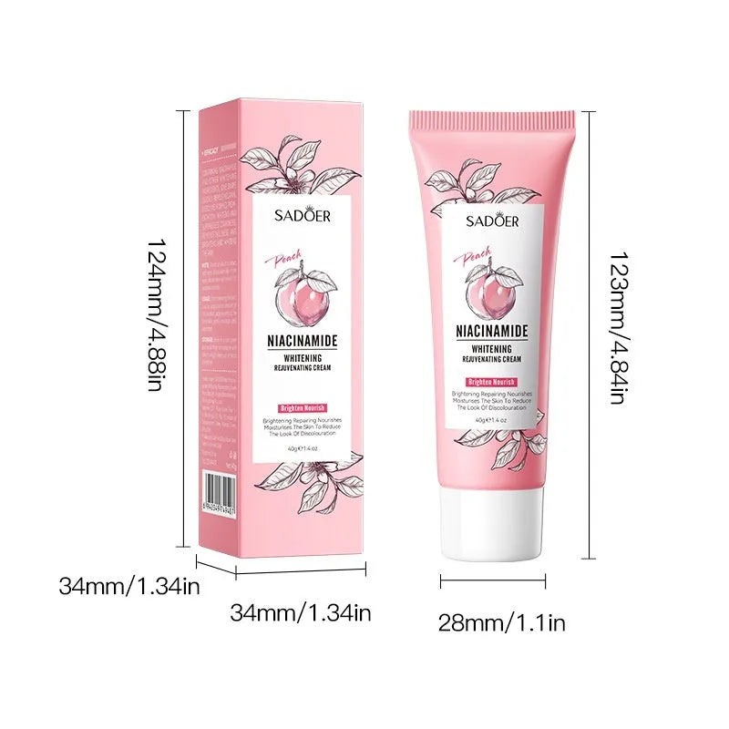 Peach nicotinamide whitening skin-tendering cream 40g body lotion in standard packaging