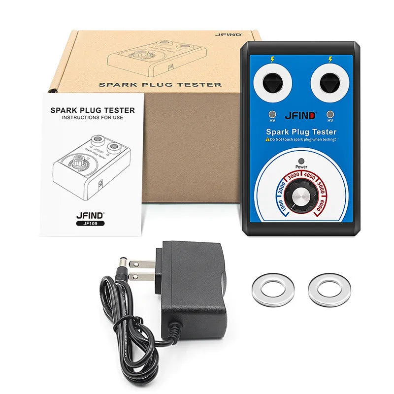 Car ignition system spark plug fault detector with dual connection formats