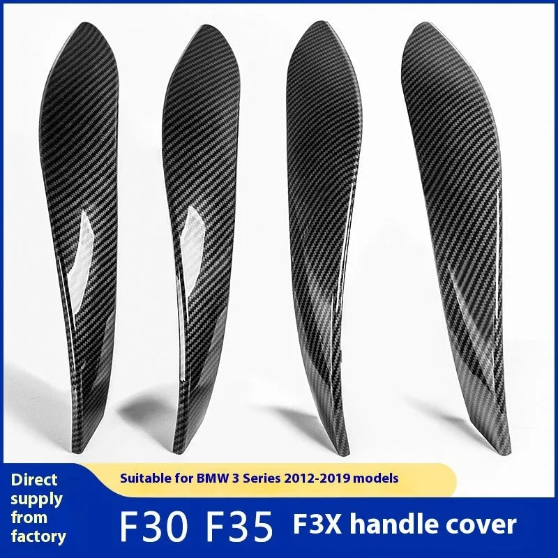 Carbon fibre pattern inner frame handle outer cover made of ABC PC plastic in a 4-piece set.