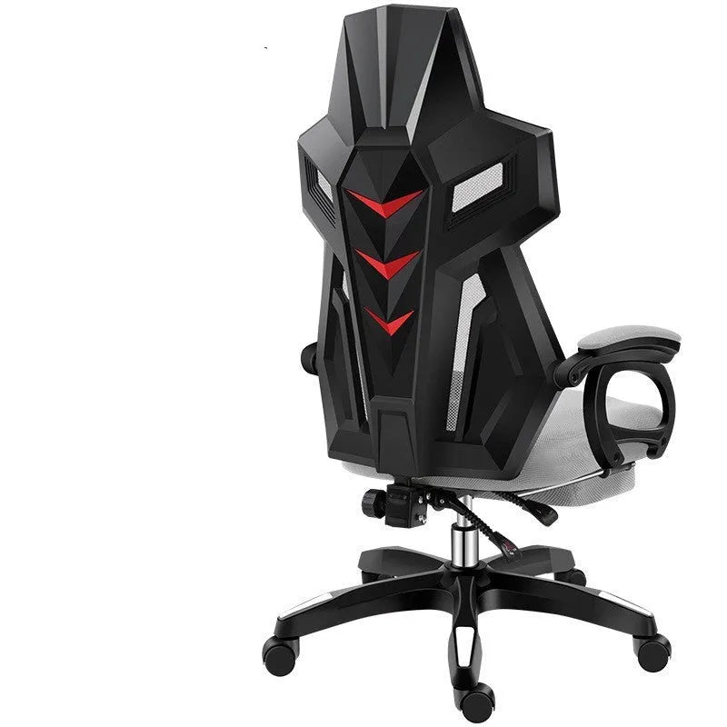 Ergonomic swivel office chair with black frame, mesh backrest, PP frame, and reclining seat