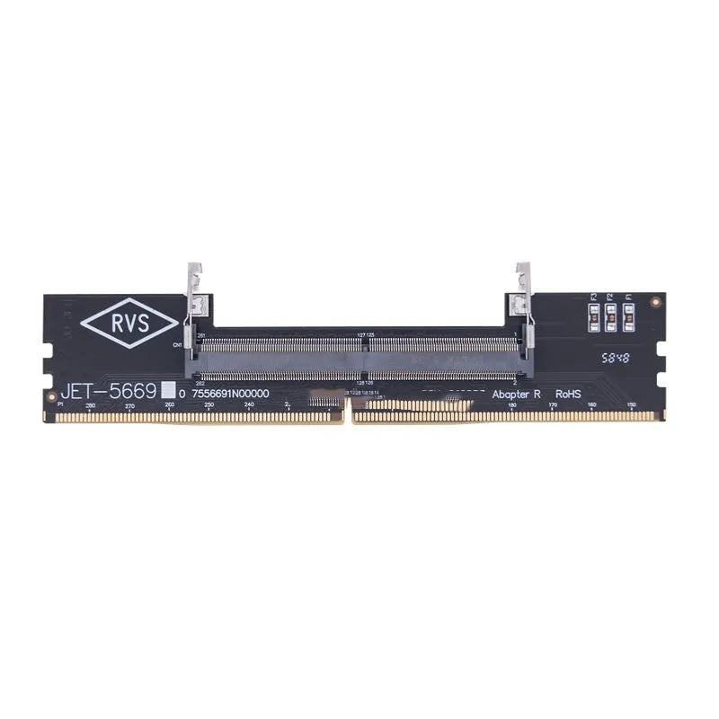 DDR4 laptop to desktop memory adapter card with anti-static bag and included memory stick