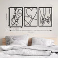 Modern simplicity iron wall decoration three-piece set for bedroom living room family home