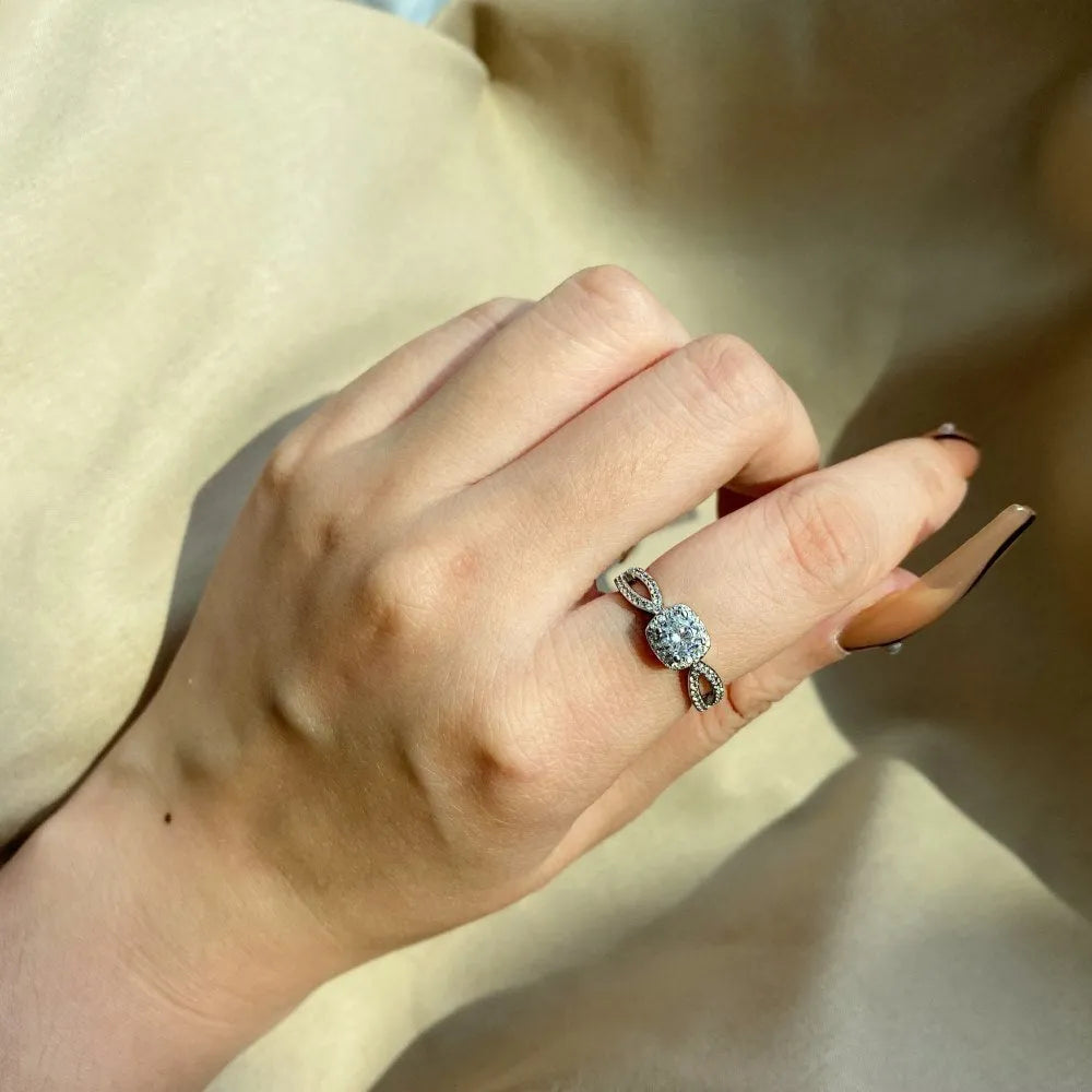 Women's silver electroplated ring in sizes 6 to 9, colour NE120251, casual proposal jewellery