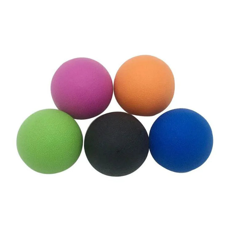 Round green TPE yoga massage ball with a 6.1cm diameter for muscle relaxation.