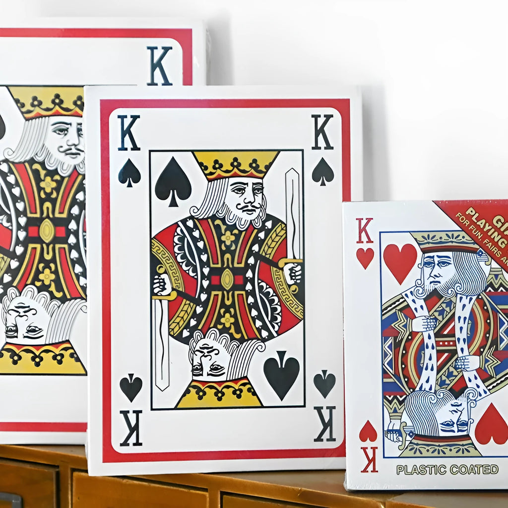 Set of large oversized playing cards for the Fighting Landlord table game.