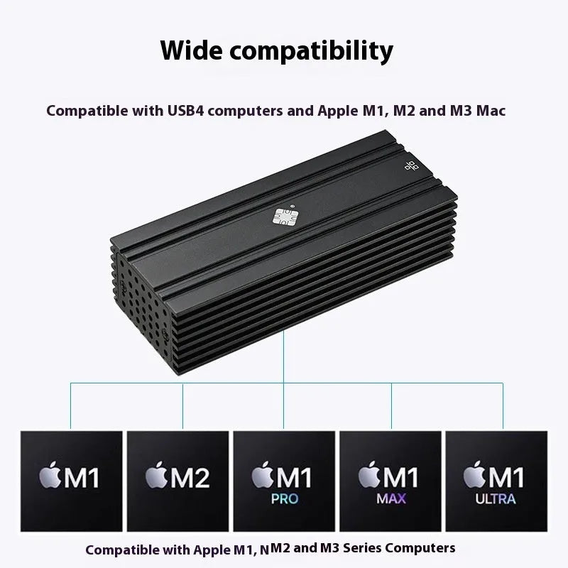 Black Leyu USB4 to 10 Gigabit RJ45 network adapter with a short attached cable