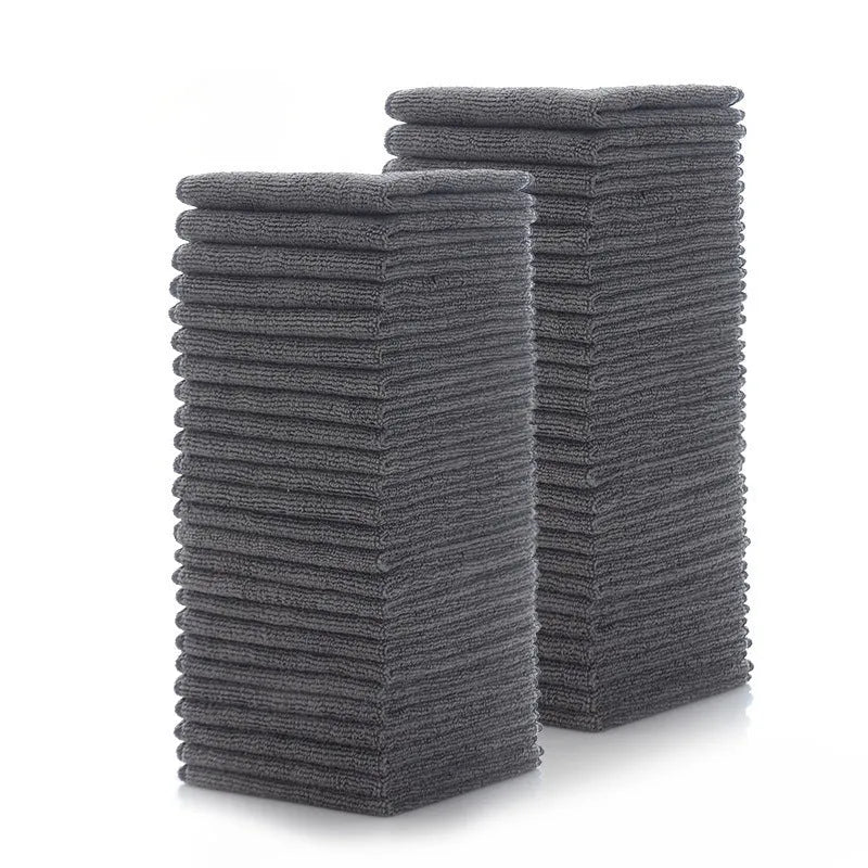 Grey square microfiber kitchen cleaning cloth measuring 25x25cm