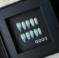 HAILANG blue plastic artificial nail tips set with multiple sizes for women summer fashion