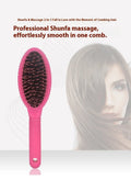 Black and pink ring tooth hair extension comb made of ABS plastic, shown with dimensions.