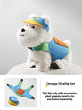 Babycare West Highland plush puppy dog clothes set with scarf and hat in astronaut style