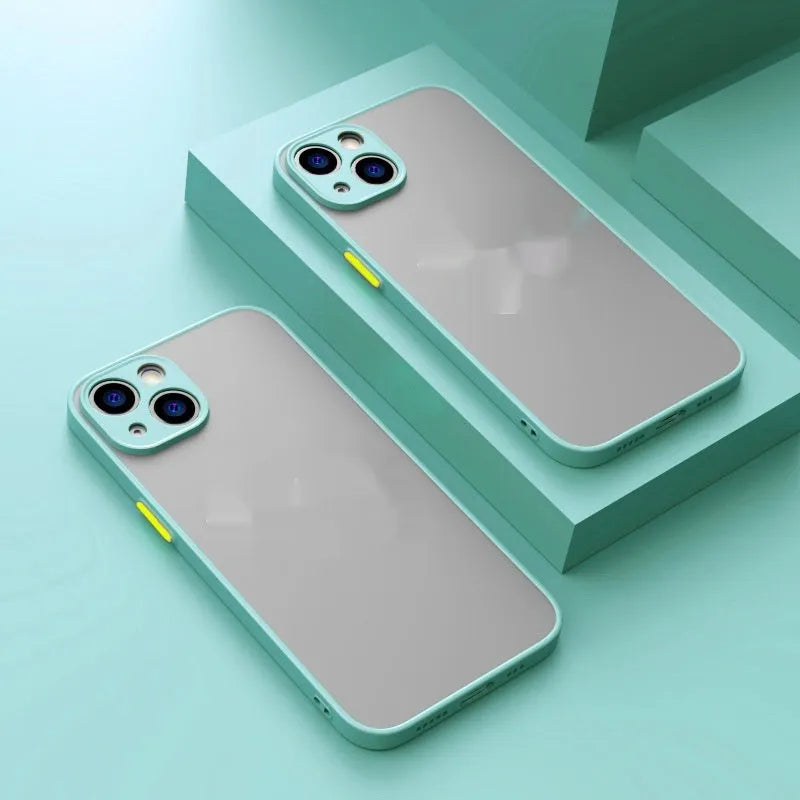 Frosted magnetic suction phone case for Apple iPhone 13 14 15 series with TPU acrylic construction